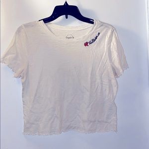 White hollister top